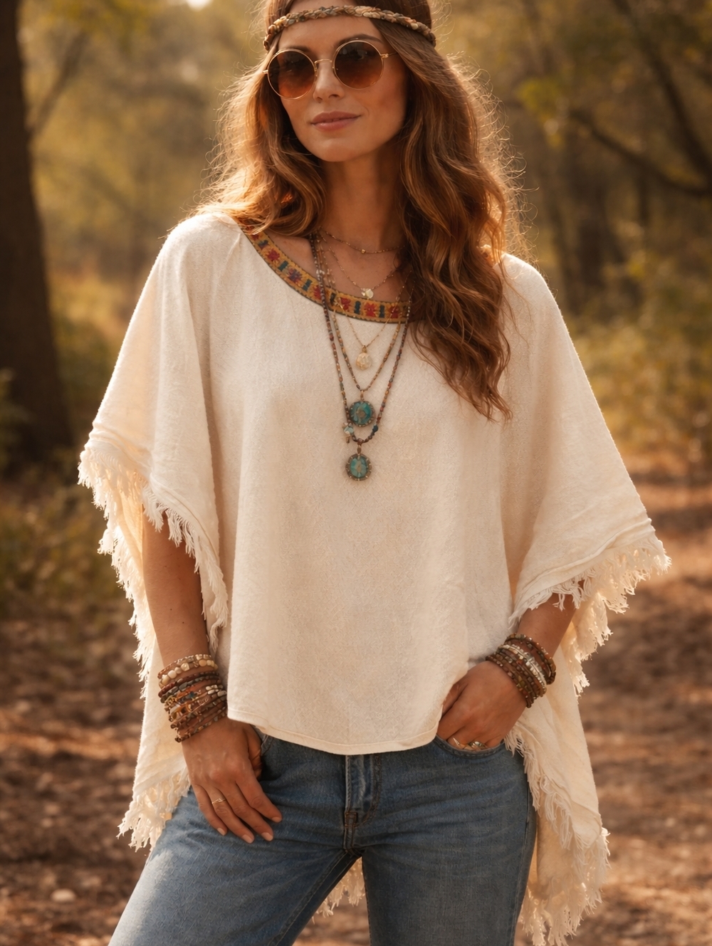 Vintage 60s Poncho Hippie Boho Festival Coachella